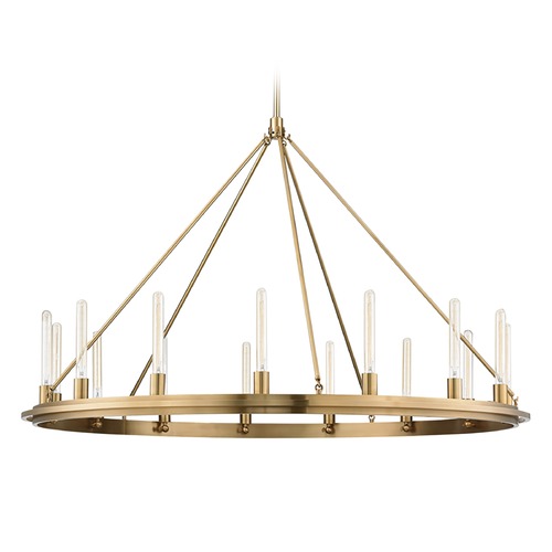 Chambers Aged Brass Pendant by Hudson Valley Lighting