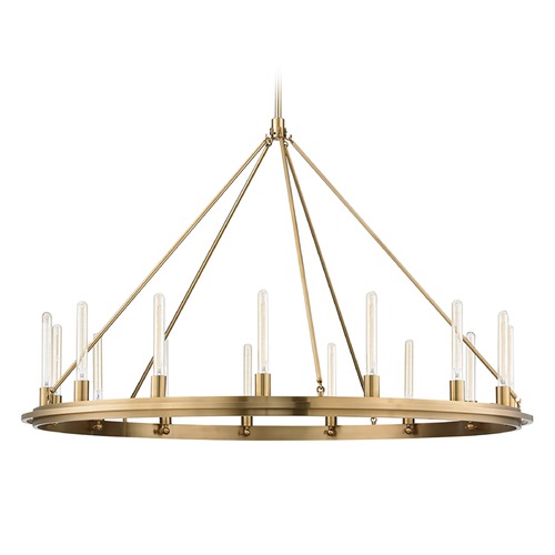 Hudson Valley Lighting Chambers Aged Brass Pendant by Hudson Valley Lighting 2758-AGB