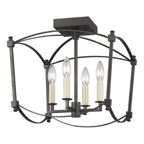 Thayer Smith Steel Semi-Flush Mount by Visual Comfort Studio