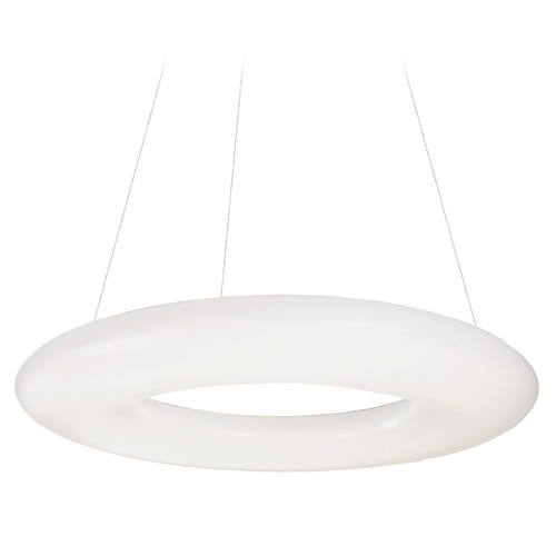 Modern White LED Pendant with White Shade 3000K 2700LM by Kuzco Lighting