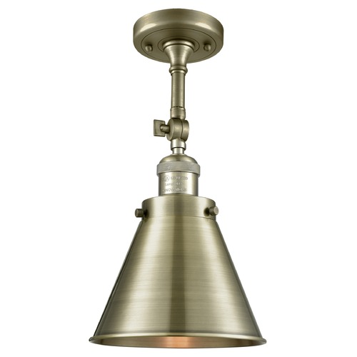 Innovations Lighting Innovations Lighting Appalachian Antique Brass Semi-Flushmount Light 201F-AB-M13-AB