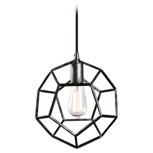 Geometry Series Rusty Black Pendant by Matteo Lighting