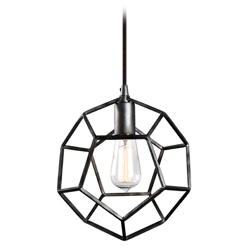 Matteo Lighting Geometry Series Rusty Black Pendant by Matteo Lighting C54601RB