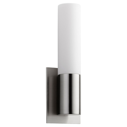 Magneta LED Glass Wall Sconce in Satin Nickel by Oxygen Lighting