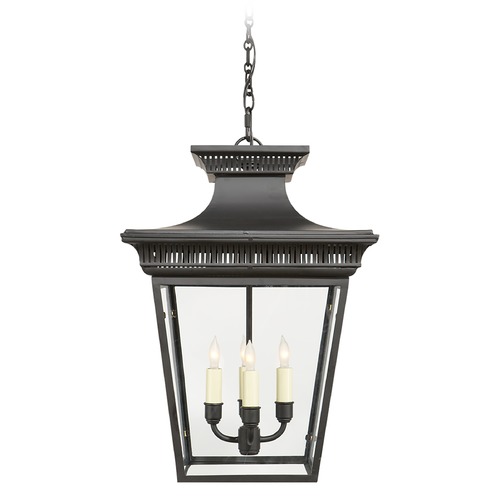 Visual Comfort Signature Collection E.F. Chapman Elsinore Lantern in Matte Black by Visual Comfort Signature CHC5050BLK