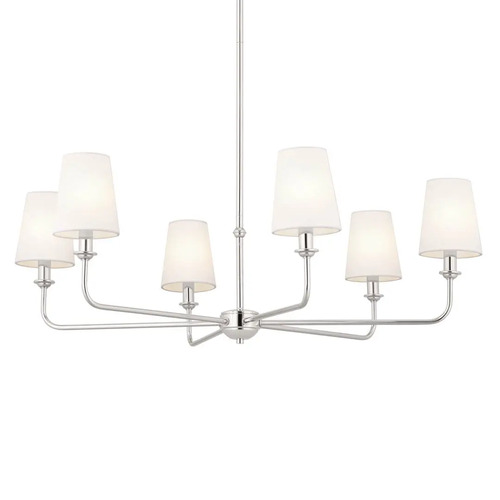 Pallas 6-Light Chandelier in Polished Nickel by Kichler Lighting