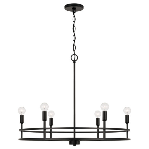 Fuller 6-Light Chandelier in Black by HomePlace by Capital Lighting