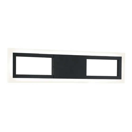 Matteo Lighting Valance Matte Black LED Vertical Bathroom Light