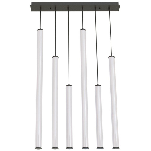 Afx Lighting Caden Black LED Multi-Light Pendant with Cylindrical Shade
