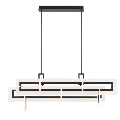 Inizio 55-Inch LED Linear Chandelier in Black by Eurofase