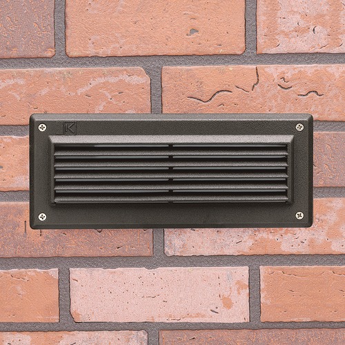 Kichler Lighting 9.50-Inch LED Louvered Brick Light in Textured Architectural Bronze 2700K by Kichler Lighting 15773AZT27R