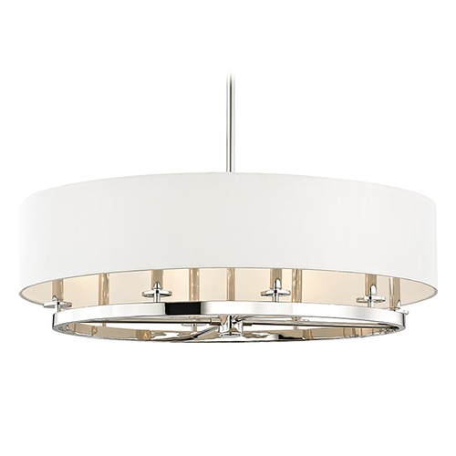 Hudson Valley Lighting Durham Polished Nickel Pendant with Oval Shade by Hudson Valley Lighting 6539-PN