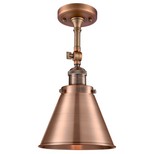 Innovations Lighting Innovations Lighting Appalachian Antique Copper Semi-Flushmount Light 201F-AC-M13-AC