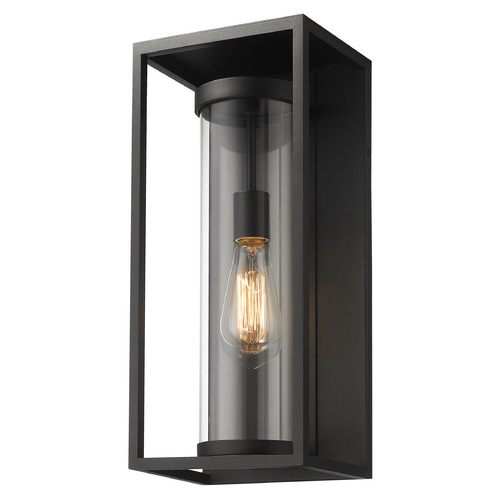 Dunbroch Black Outdoor Wall Light by Z-Lite