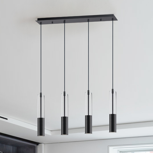 ET2 Lighting Torch LED 4-Light Linear Pendant in Black by ET2 Lighting E11004-24BK