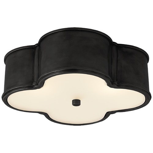 Alexa Hampton Basil Flush Mount in Gun Metal by Visual Comfort Signature