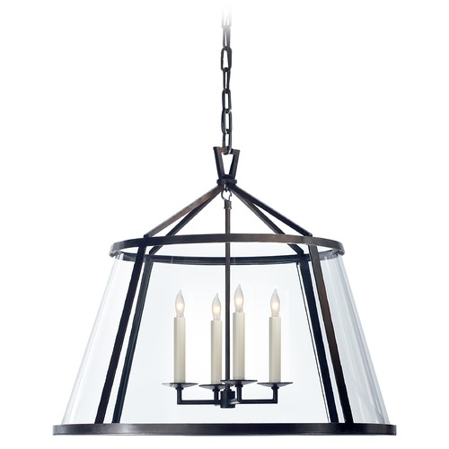 Visual Comfort Signature Collection E.F. Chapman Darlana 24-Inch Pendant in Aged Iron by Visual Comfort Signature CHC2202AICG