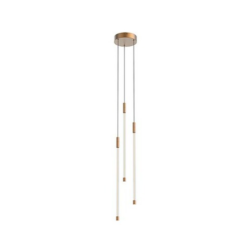 Motif Brushed Gold LED Multi-Light Pendant by Kuzco Lighting
