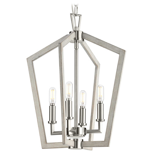Progress Lighting Progress Lighting Cowan 1-Light Brushed Nickel Pendant P500377-009