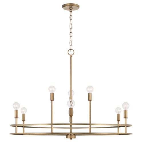 HomePlace by Capital Lighting Fuller 9-Light Chandelier in Brass by HomePlace by Capital Lighting 448791AD