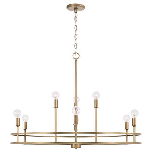 Fuller 9-Light Chandelier in Brass by HomePlace by Capital Lighting