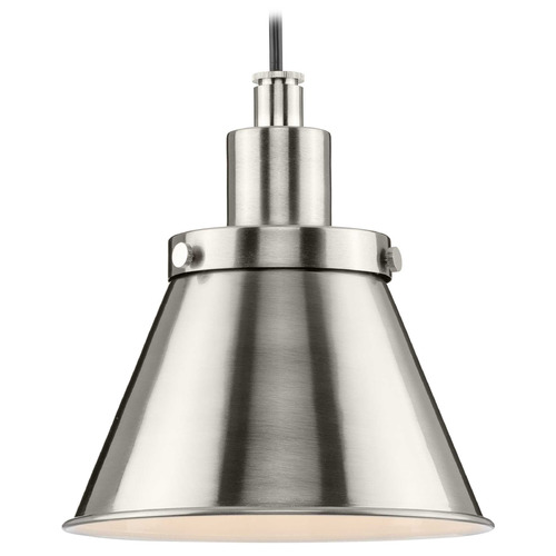 Progress Lighting Hinton 1-Light Brushed Nickel Mini Pendant
