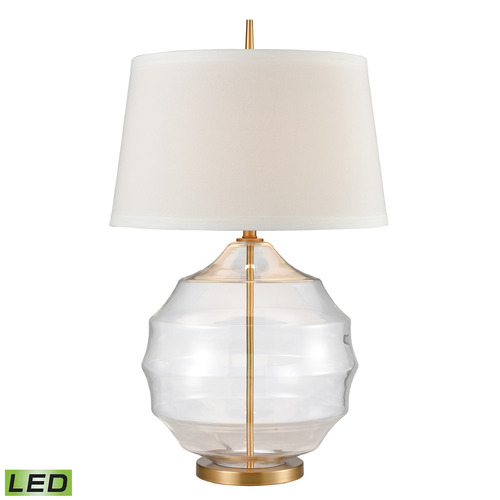 Elk Lighting Elk Lighting Nest Clear & Aged Brass LED Table Lamp with Empire Shade D4319-LED