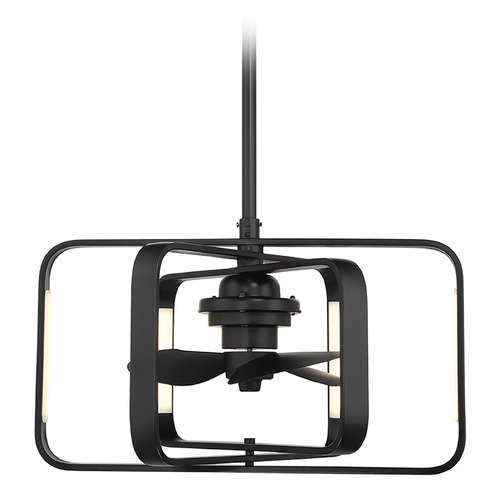 Savoy House Lighting Lynx Matte Black LED Ceiling Fan with Light