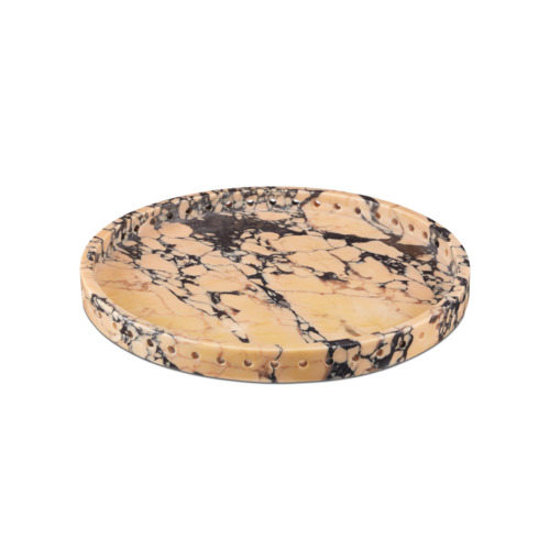 Freya Purple Breccia Tray in Mixed Finishes by Currey & Company