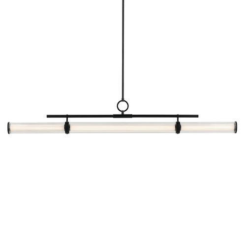 Kichler Lighting Riven 60.25-Inch LED Linear Chandelier in Black by Kichler Lighting 52754BKLED