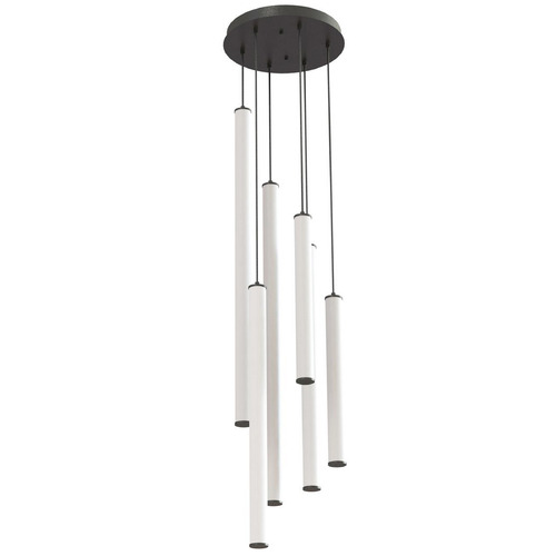 Afx Lighting Caden Black LED Multi-Light Pendant with Cylindrical Shade