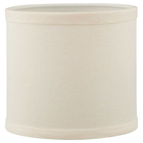 Beige Linen Cylindrical Lamp Shade with Clip-On Assembly