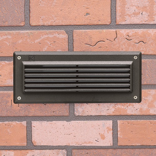 9.50-Inch LED Louvered Brick Light in Textured Architectural Bronze 3000K by Kichler Lighting