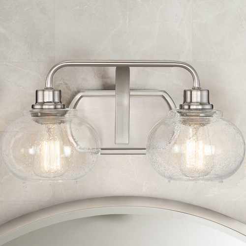 Trilogy 17.50-Inch Bath Light in Brushed Nickel by Quoizel Lighting