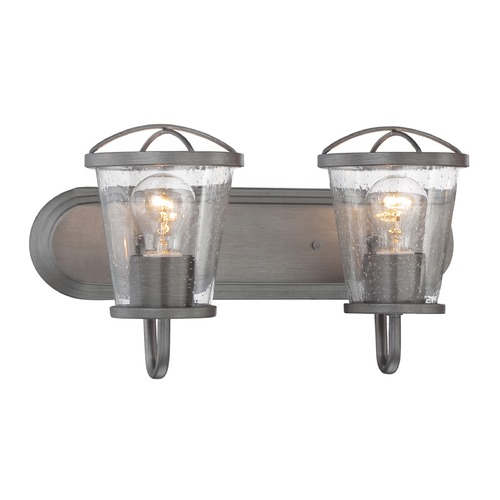 Designers Fountain Lighting Seeded Glass Bathroom Light Iron Designers Fountain Lighting 87002-WI