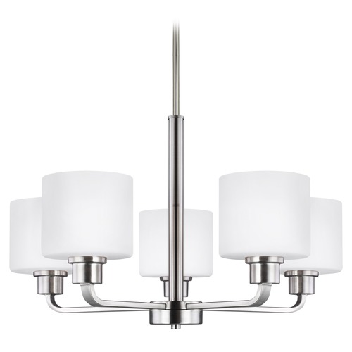 Generation Lighting Canfield Brushed Nickel Chandelier by Generation Lighting 3128805-962