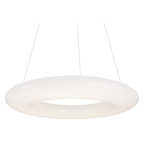 Modern White LED Pendant with White Shade 3000K 6900LM by Kuzco Lighting
