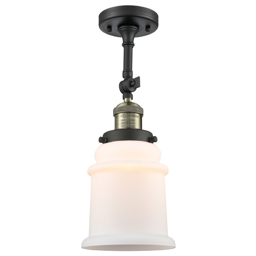 Innovations Lighting Canton Black Antique Brass Semi-Flush Mount by Innovations Lighting 201F-BAB-G181