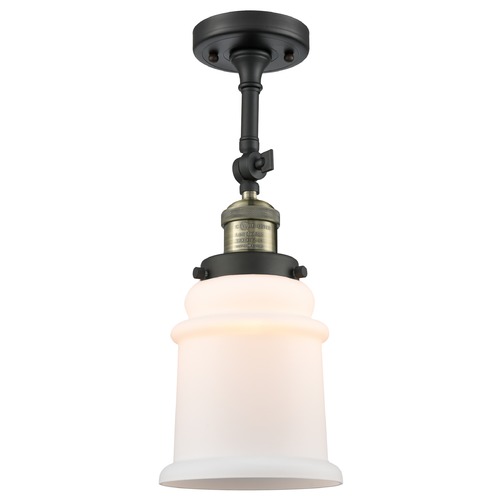 Innovations Lighting Innovations Lighting Canton Black Antique Brass Semi-Flushmount Light 201F-BAB-G181