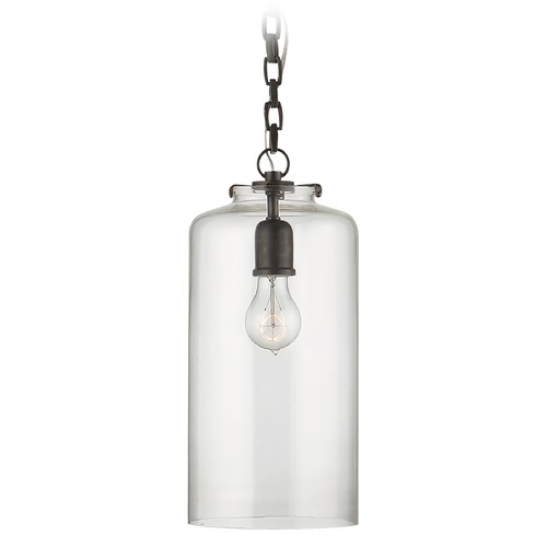 Thomas OBrien Katie Cylinder Pendant in Bronze by Visual Comfort Signature