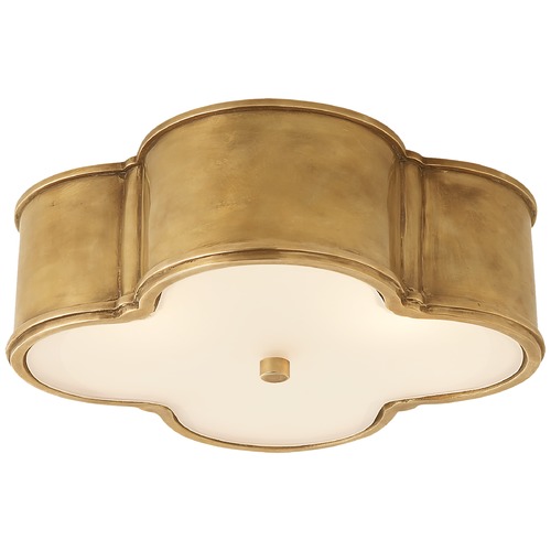 Visual Comfort Signature Collection Alexa Hampton Basil Flush Mount in Natural Brass by Visual Comfort Signature AH4015NBFG