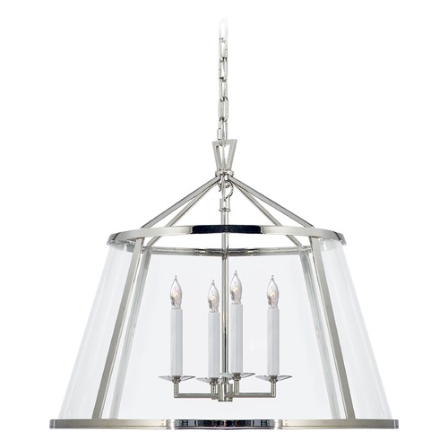 Visual Comfort Signature Collection E.F. Chapman Darlana 24-Inch Pendant in Nickel by Visual Comfort Signature CHC2202PNCG