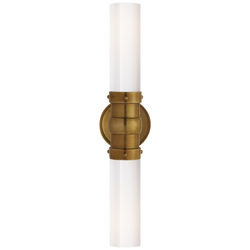 Visual Comfort Signature Collection Thomas OBrien Graydon Double Sconce in Brass by Visual Comfort Signature TOB2186HABWG