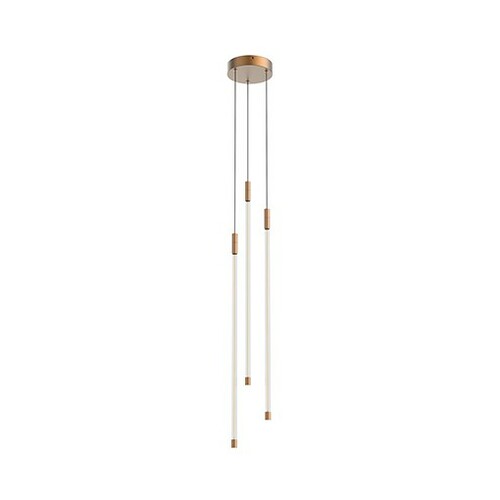 Motif Brushed Gold LED Multi-Light Pendant by Kuzco Lighting