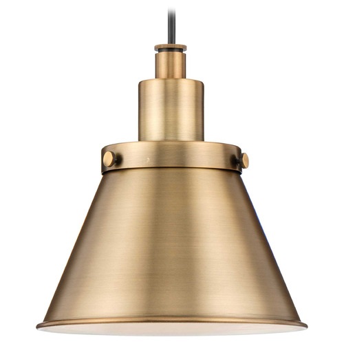 Progress Lighting Hinton 1-Light Vintage Brass Mini Pendant