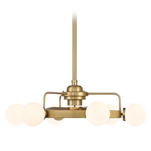 Savoy House Lighting Gibson Warm Brass LED Ceiling Fan with Light