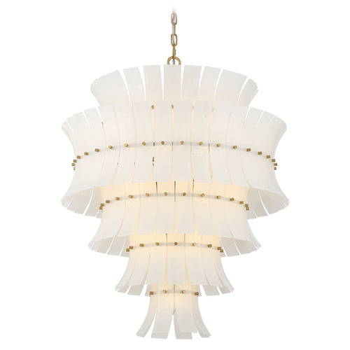 Crystorama Lighting Crystorama Lighting Abigail Aged Brass Chandelier ABI-2008-AG-WH
