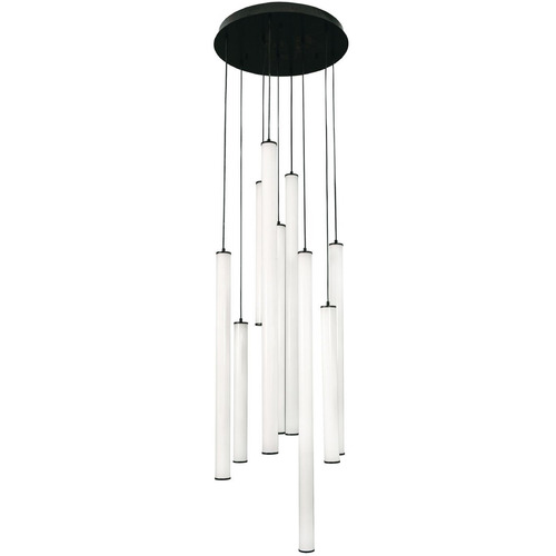 Afx Lighting Caden Black LED Multi-Light Pendant with Cylindrical Shade