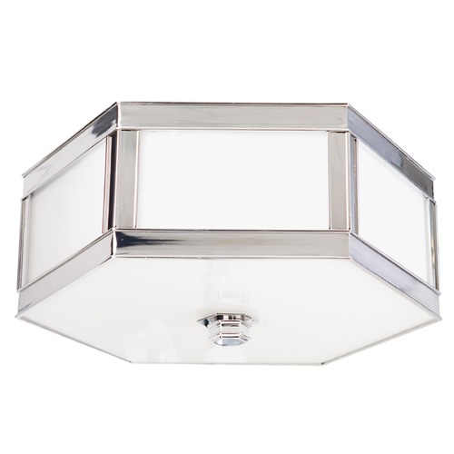 Nassau Flush Mount in Polished Nickel by Hudson Valley Lighting