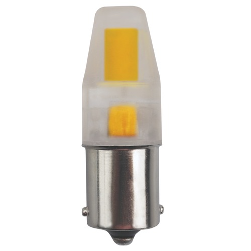 Satco Lighting Satco 3W LED 3000K 330 Lumens Clear S.C Bayonet Base 12 Volt AC/DC Dimmable S8688